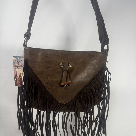 NWT Heritage West Western Fringe Crossbody Bag - Picture 3 of 8